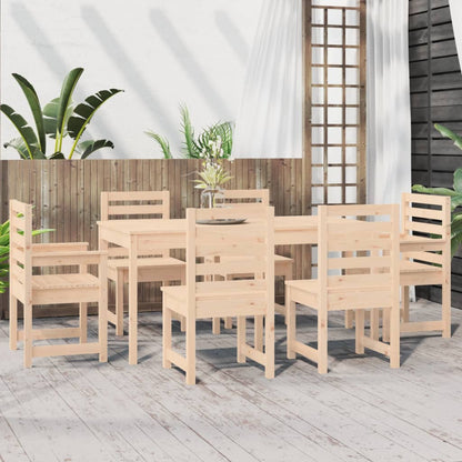 Set da Pranzo da Giardino 7 pz in Legno Massello di Pino