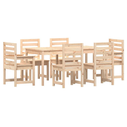 Set da Pranzo da Giardino 7 pz in Legno Massello di Pino