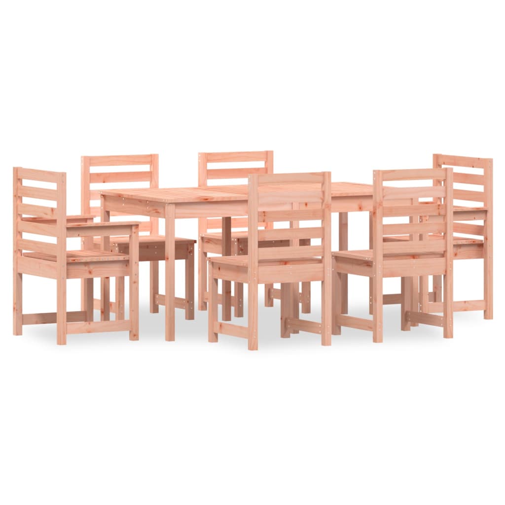 Set da Pranzo per Giardino 7 pz in Legno Massello di Douglas