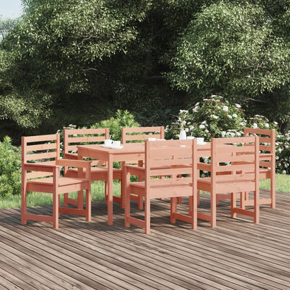 Set da Pranzo per Giardino 7 pz in Legno Massello di Douglas