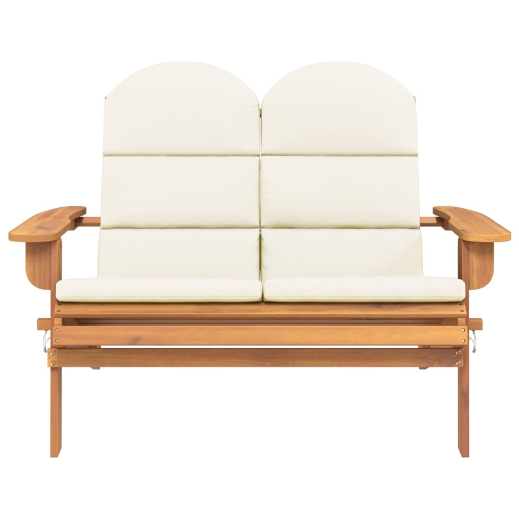 Panchina Giardino Adirondack Cuscini 126 cm Massello di Acacia