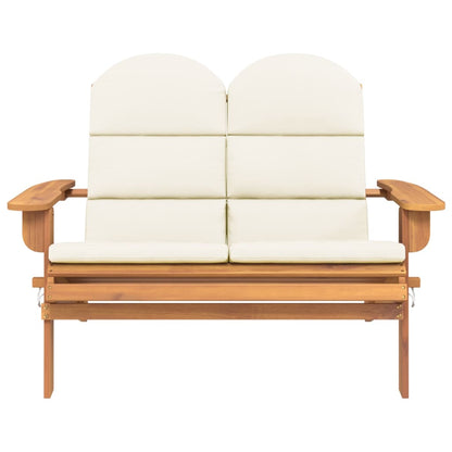 Panchina Giardino Adirondack Cuscini 126 cm Massello di Acacia