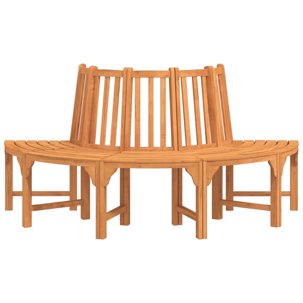 Panchina Albero Semi Circolare Ã˜208 Legno Massello di Eucalipto