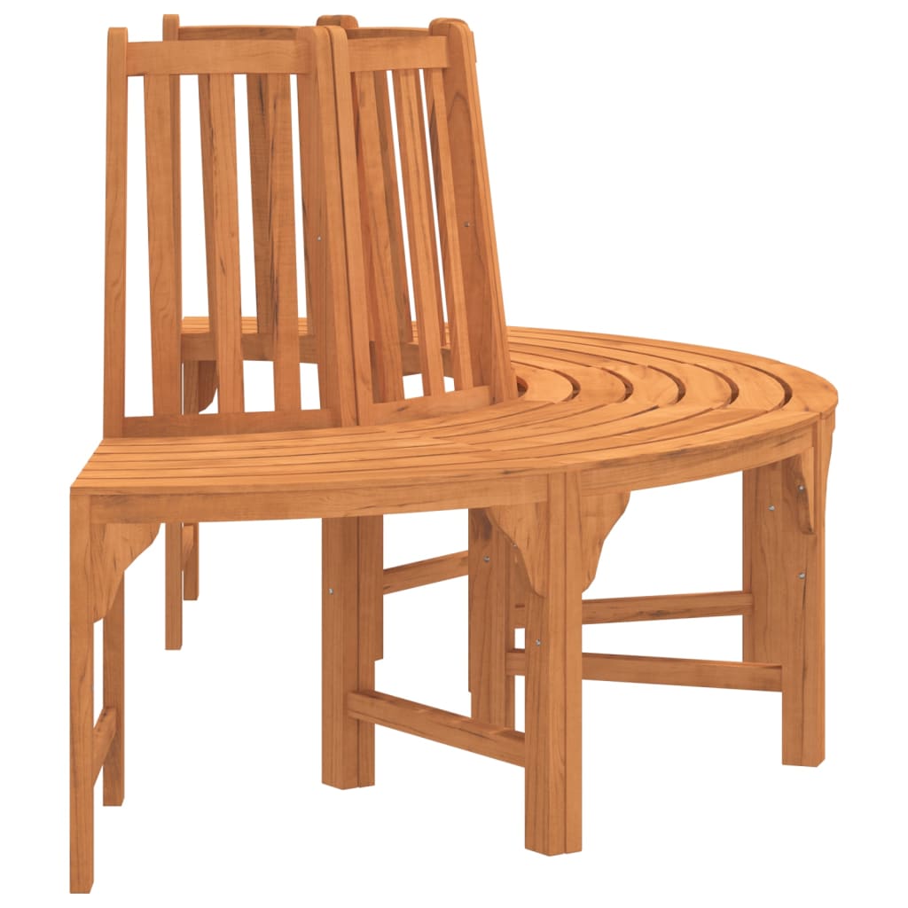 Panchina Albero Semi Circolare Ã˜208 Legno Massello di Eucalipto