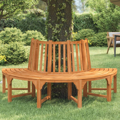 Panchina Albero Semi Circolare Ã˜208 Legno Massello di Eucalipto