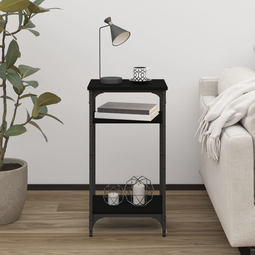 Tavolino Nero 40x30x75 cm in Legno Multistrato