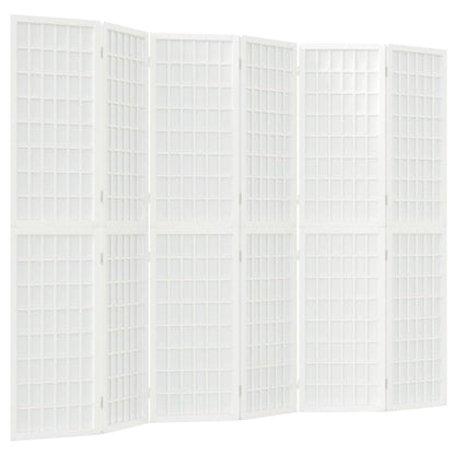 Divisorio Pieghevole 6 Pannelli Stile Giapponese 240x170 Bianco