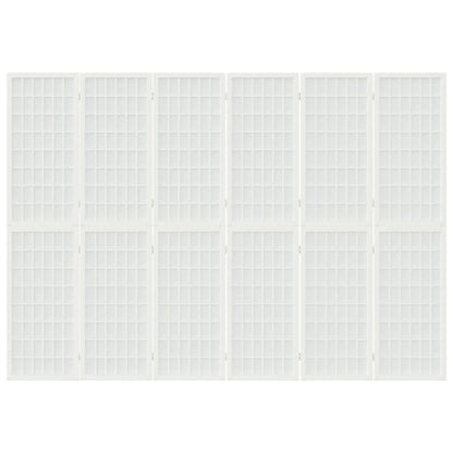 Divisorio Pieghevole 6 Pannelli Stile Giapponese 240x170 Bianco