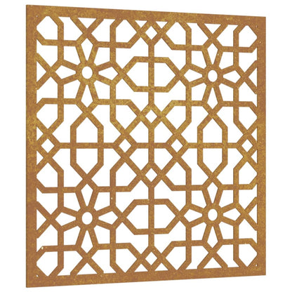 Decorazione Muro da Giardino 55x55 cm Moresco Acciaio Corten