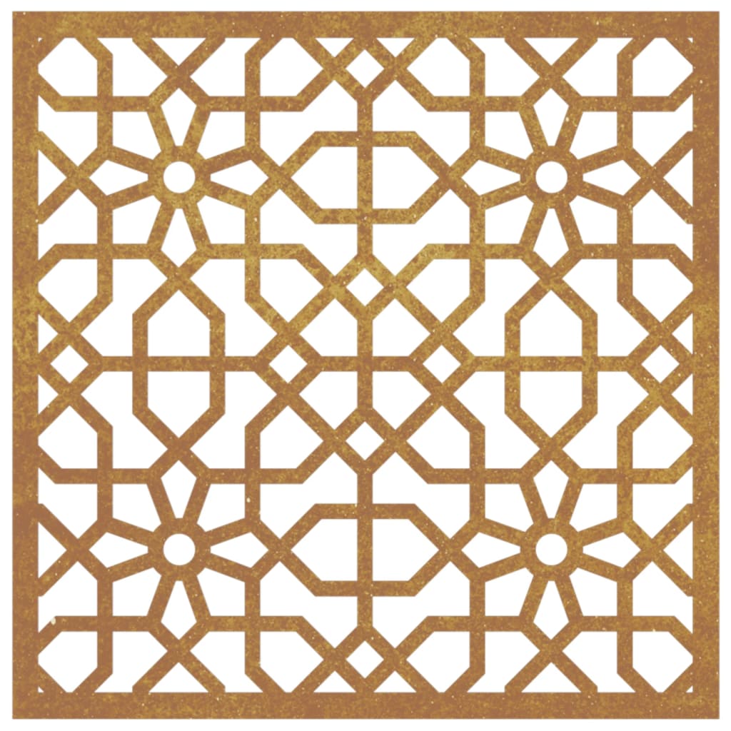 Decorazione Muro da Giardino 55x55 cm Moresco Acciaio Corten