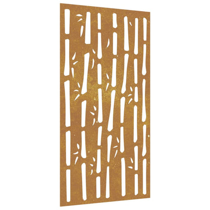 Decorazione Muro da Giardino 105x55 cm BambÃƒÂ¹ in Acciaio Corten