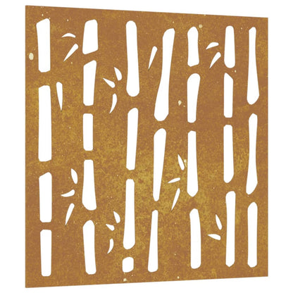 Decorazione Muro da Giardino 55x55 cm BambÃ¹ in Acciaio Corten