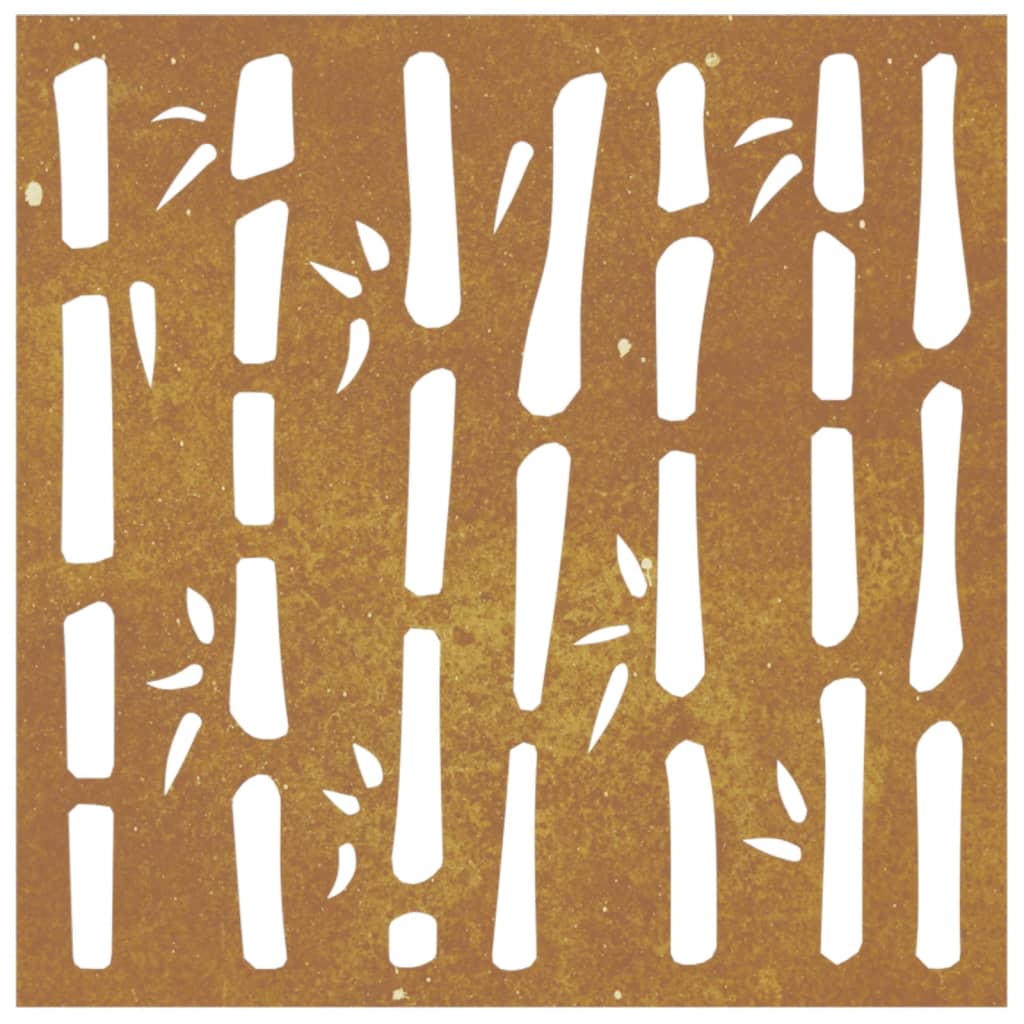 Decorazione Muro da Giardino 55x55 cm BambÃ¹ in Acciaio Corten