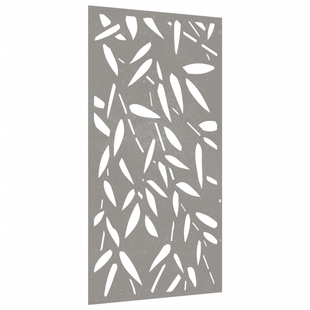 Decorazione Muro Giardino 105x55 cm Foglie BambÃƒÂ¹ Acciaio Corten