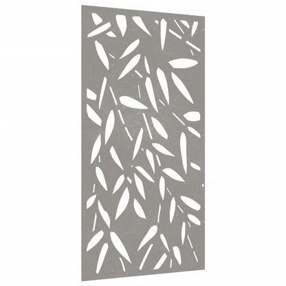 Decorazione Muro Giardino 105x55 cm Foglie BambÃƒÂ¹ Acciaio Corten