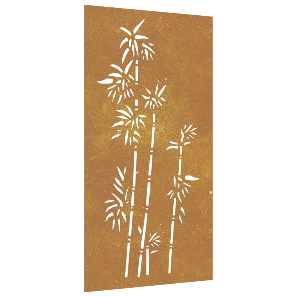 Decorazione Muro da Giardino 105x55 cm BambÃƒÂ¹ in Acciaio Corten