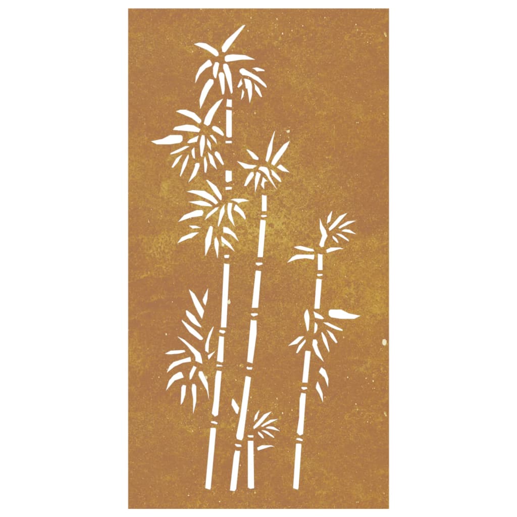 Decorazione Muro da Giardino 105x55 cm BambÃƒÂ¹ in Acciaio Corten