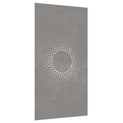 Decorazione Muro da Giardino 105x55 cm Sole in Acciaio Corten