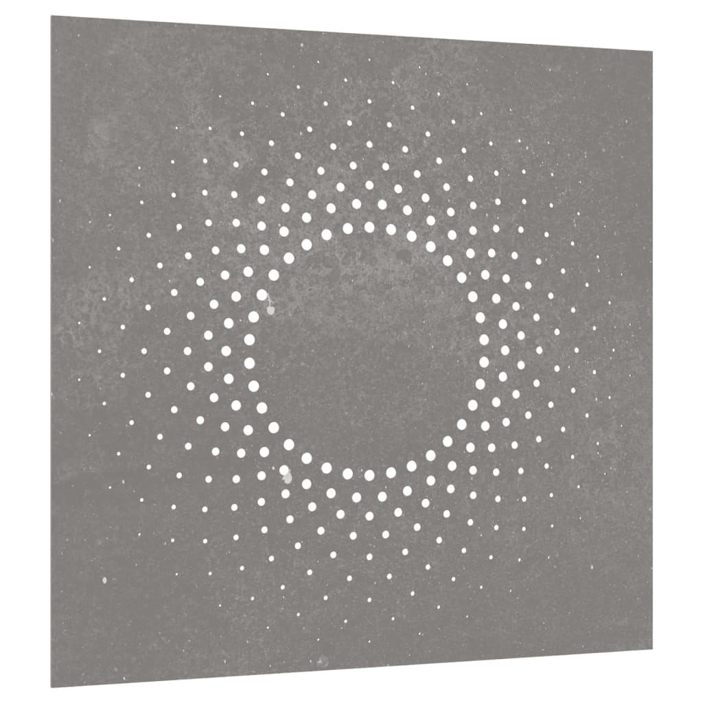 Decorazione Muro da Giardino 55x55 cm Sole in Acciaio Corten