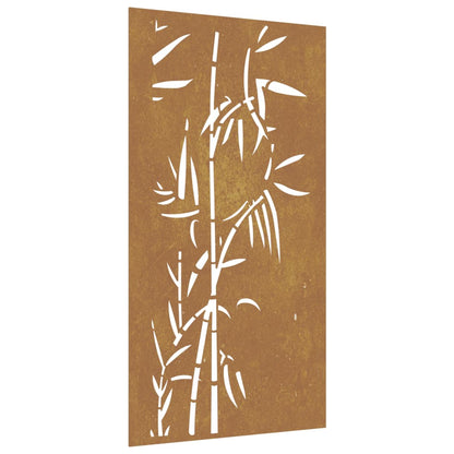 Decorazione Muro da Giardino 105x55 cm BambÃƒÂ¹ in Acciaio Corten