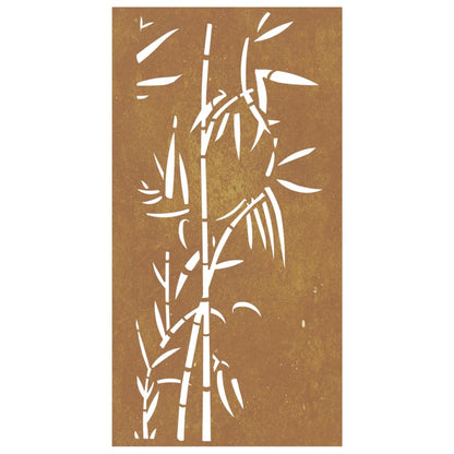 Decorazione Muro da Giardino 105x55 cm BambÃƒÂ¹ in Acciaio Corten
