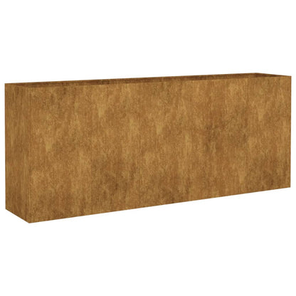 Fioriera Rialzata da Giardino 200x40x80 cm in Acciaio Corten