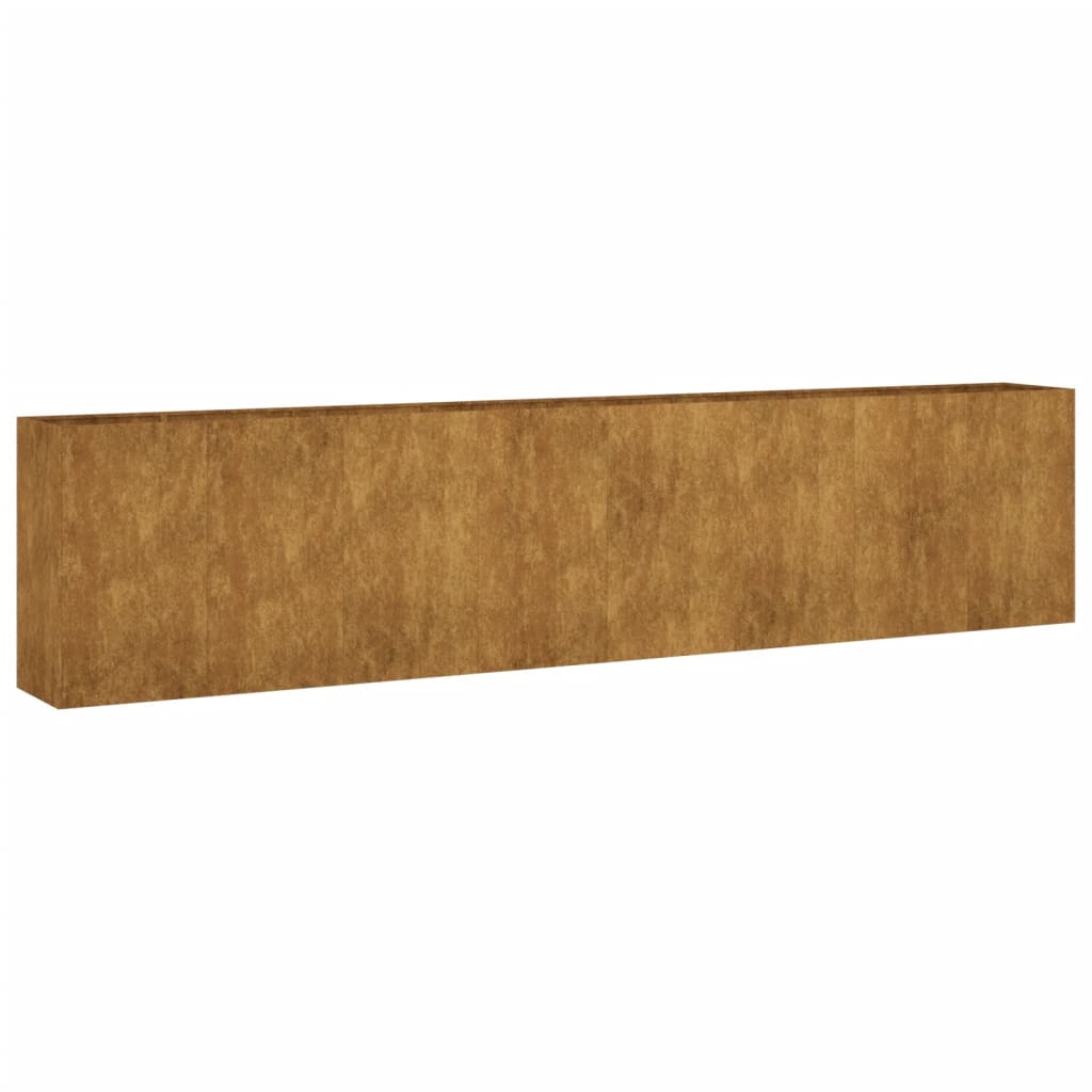 Fioriera Rialzata da Giardino 360x40x80 cm in Acciaio Corten