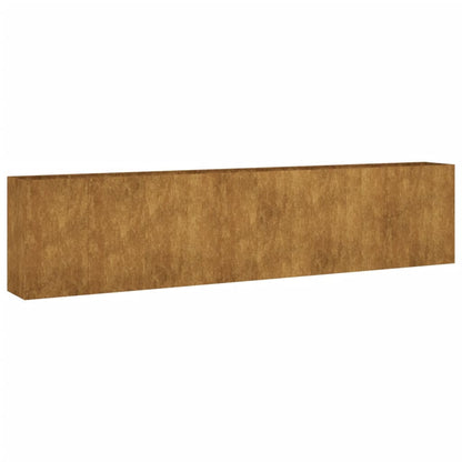 Fioriera Rialzata da Giardino 360x40x80 cm in Acciaio Corten