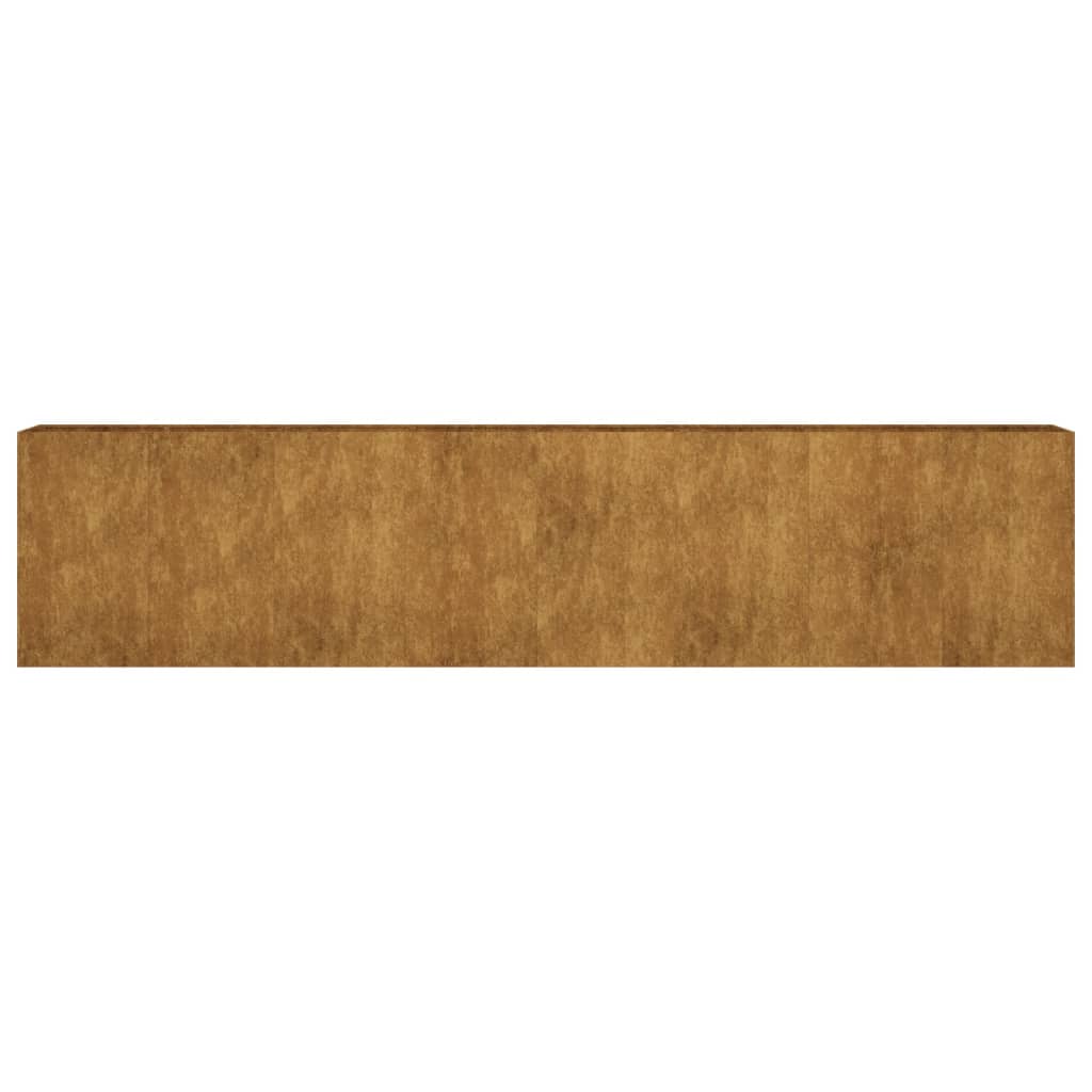 Fioriera Rialzata da Giardino 360x40x80 cm in Acciaio Corten