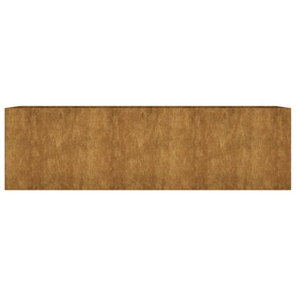 Fioriera Rialzata da Giardino 280x80x80 cm in Acciaio Corten
