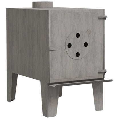 Stufa da Campeggio 35x50x55 cm in Acciaio Corten