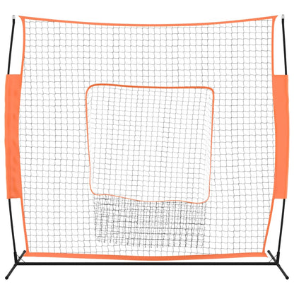 Rete Baseball Rossa e Nera 219x107x212 cm Acciaio e Poliestere