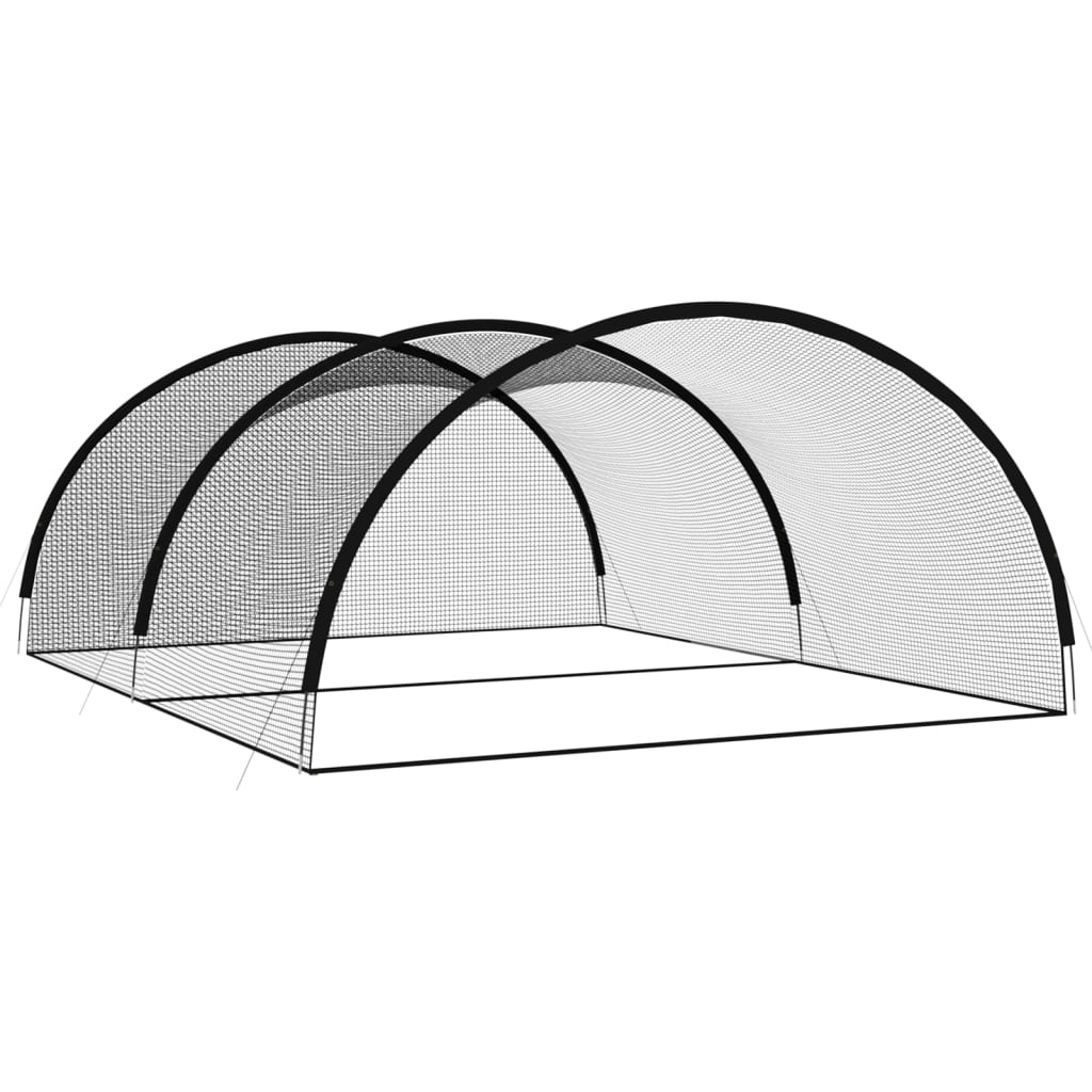 Rete Gabbia da Battuta Baseball Nera 500x400x250cm Poliestere