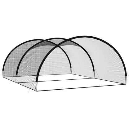Rete Gabbia da Battuta Baseball Nera 500x400x250cm Poliestere