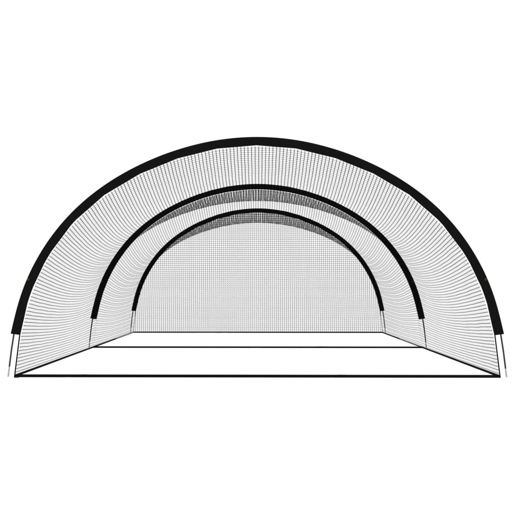Rete Gabbia da Battuta Baseball Nera 500x400x250cm Poliestere