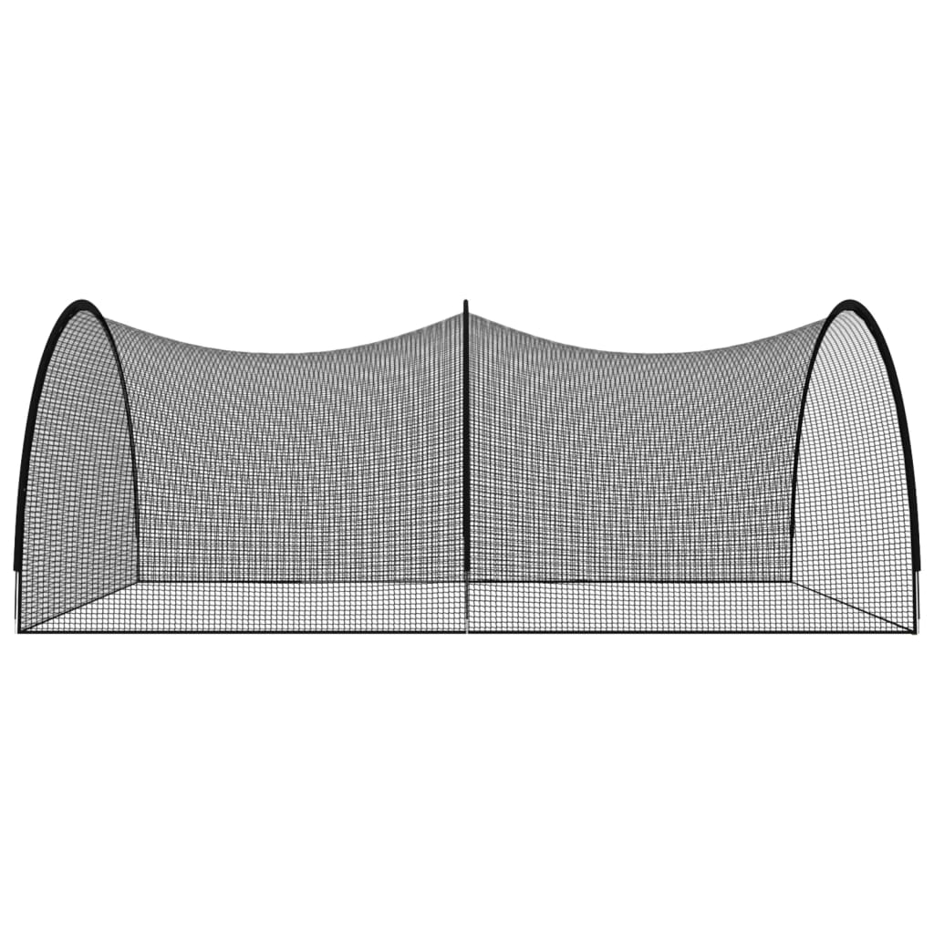 Rete Gabbia da Battuta Baseball Nera 500x400x250cm Poliestere