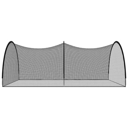 Rete Gabbia da Battuta Baseball Nera 500x400x250cm Poliestere