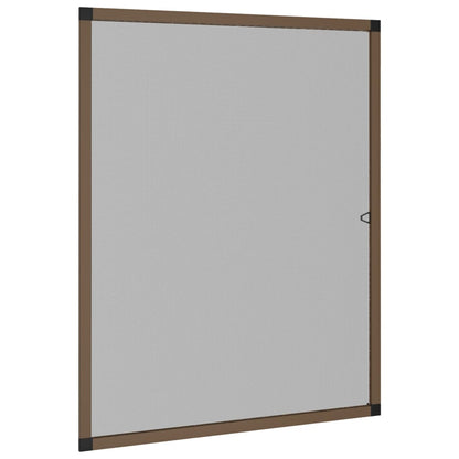 Zanzariera per Finestre Marrone 100x120 cm