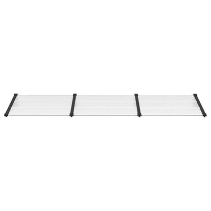 Tettoia per Porta Nero e Trasparente 297,5x90 cm Policarbonato