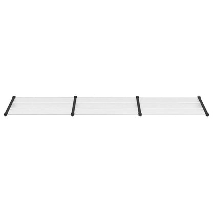 Tettoia per Porta Nero e Trasparente 358,5x90 cm Policarbonato