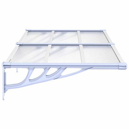 Tettoia per Porta Grigio e Trasparente 152,5x90cm Policarbonato