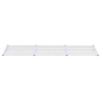 Tettoia per Porta Grigio e Trasparente 297,5x90cm Policarbonato