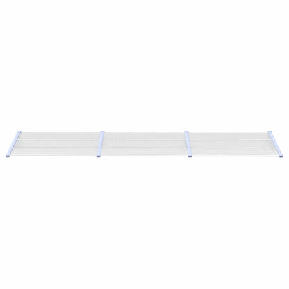 Tettoia per Porta Grigio e Trasparente 358,5x90cm Policarbonato
