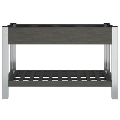 Fioriera Rialzata Giardino con Ripiano Grigia 120x50x75 cm WPC