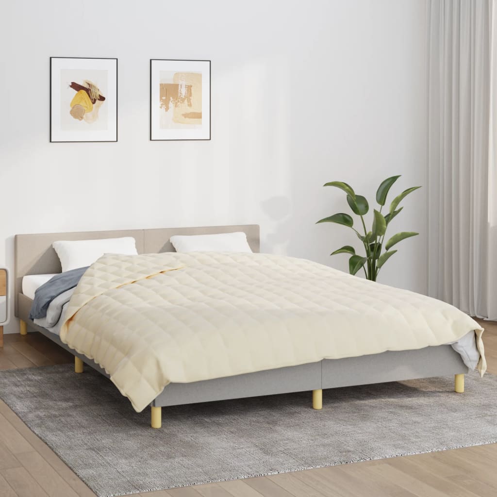 Coperta Ponderata Crema Chiaro 220x230 cm 11 kg Tessuto