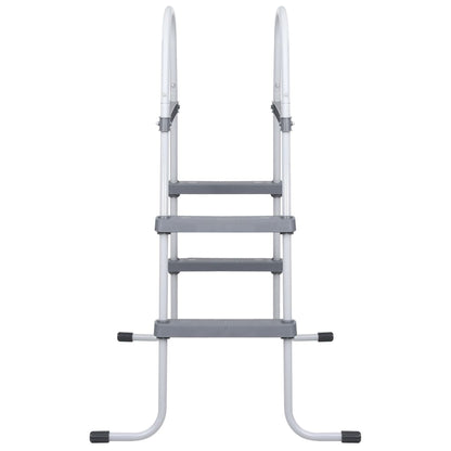 Scaletta per Piscina Grigia 84 cm Acciaio