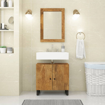 Specchio 70x50 cm in Legno Massello di Mango e Vetro