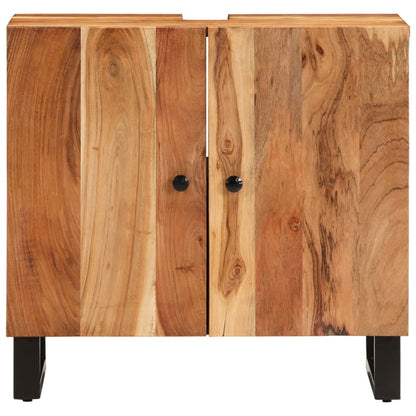 Mobile Lavabo 62x33x58 cm Legno Massello Acacia e Multistrato