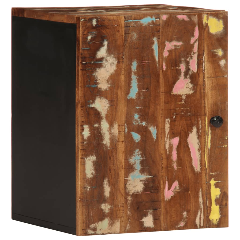 Mobile da Bagno a Parete 38x33x48cm Legno Massello di Recupero