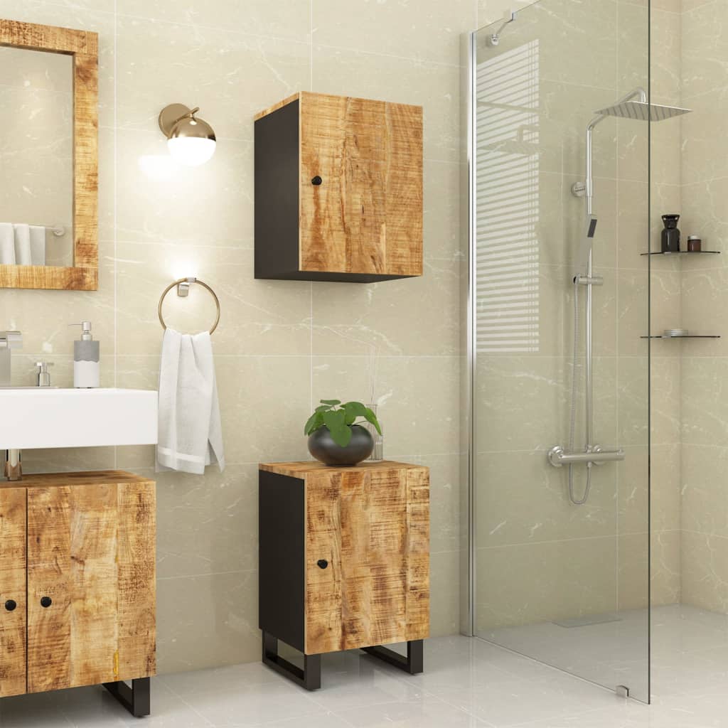 Mobile da Bagno 38x33x58 cm in Legno Massello di Mango